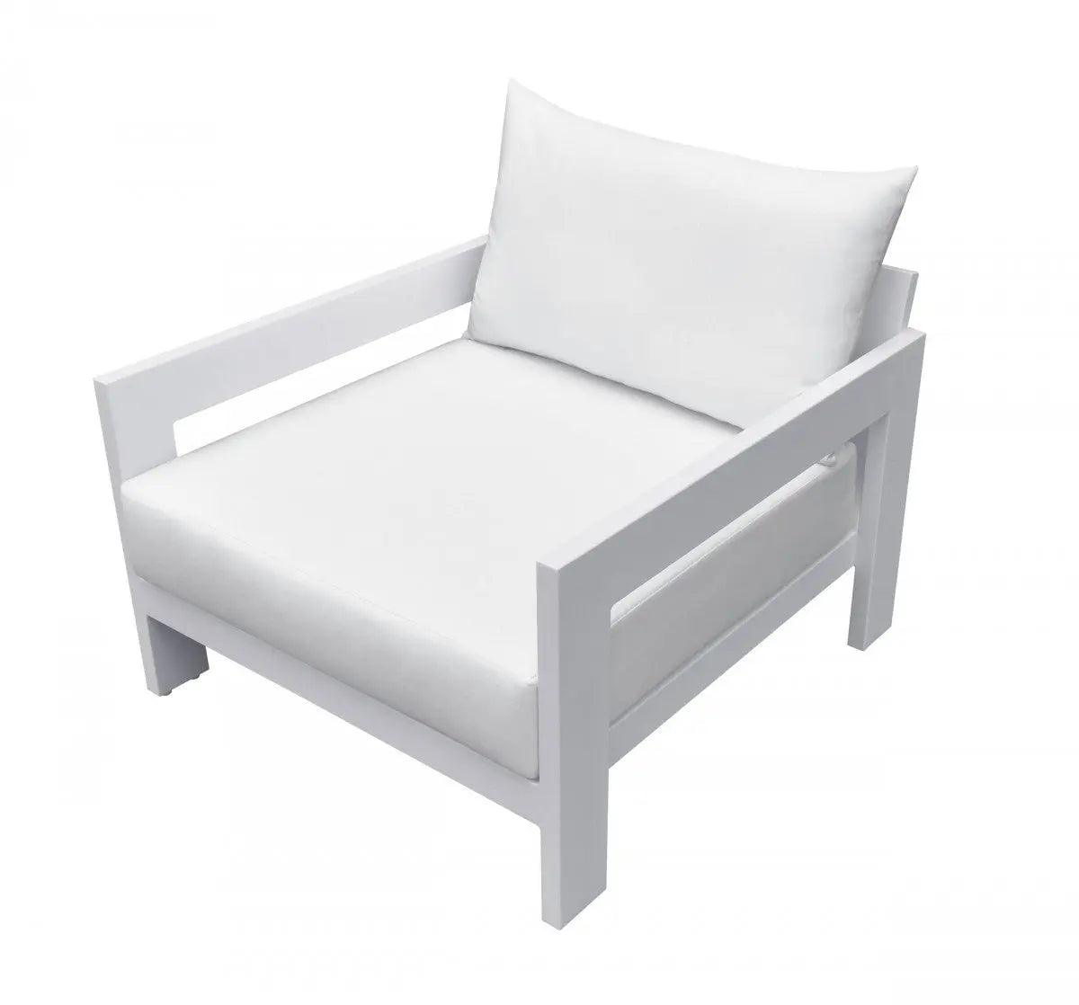 Vig Furniture - Renava Wake - Modern White Outdoor Lounge Chair - Vggemontalk-Wht-Ch