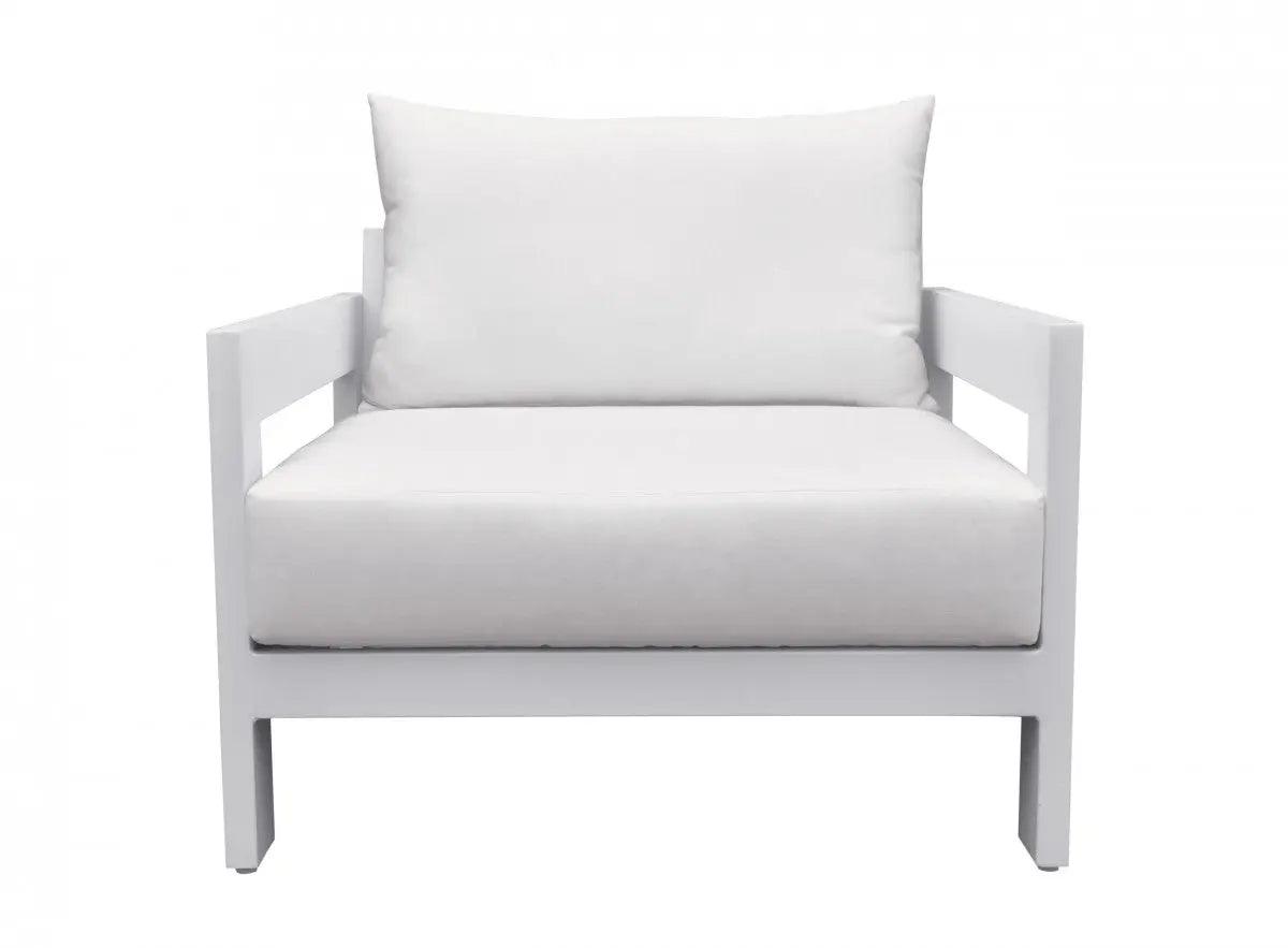 Vig Furniture - Renava Wake - Modern White Outdoor Lounge Chair - Vggemontalk-Wht-Ch