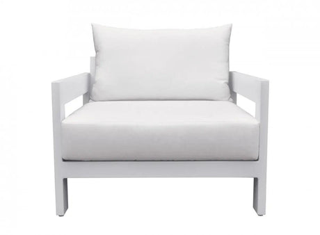 Vig Furniture - Renava Wake - Modern White Outdoor Lounge Chair - Vggemontalk-Wht-Ch