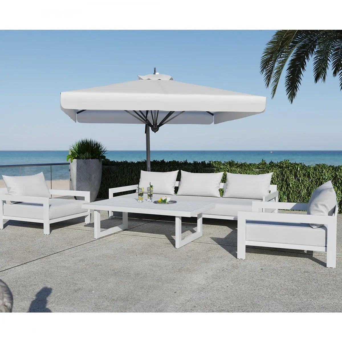 Vig Furniture - Renava Wake - Modern White Outdoor Lounge Chair - Vggemontalk-Wht-Ch