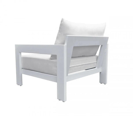 Vig Furniture - Renava Wake - Modern White Outdoor Lounge Chair - Vggemontalk-Wht-Ch