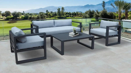 Vig Furniture - Renava Weber - Modern Outdoor Grey & Black Sofa Set - Vgge-Aegean