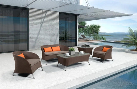 Vig Furniture - Renava Zamora Outdoor Brown Sofa Set - Vgmgzamora