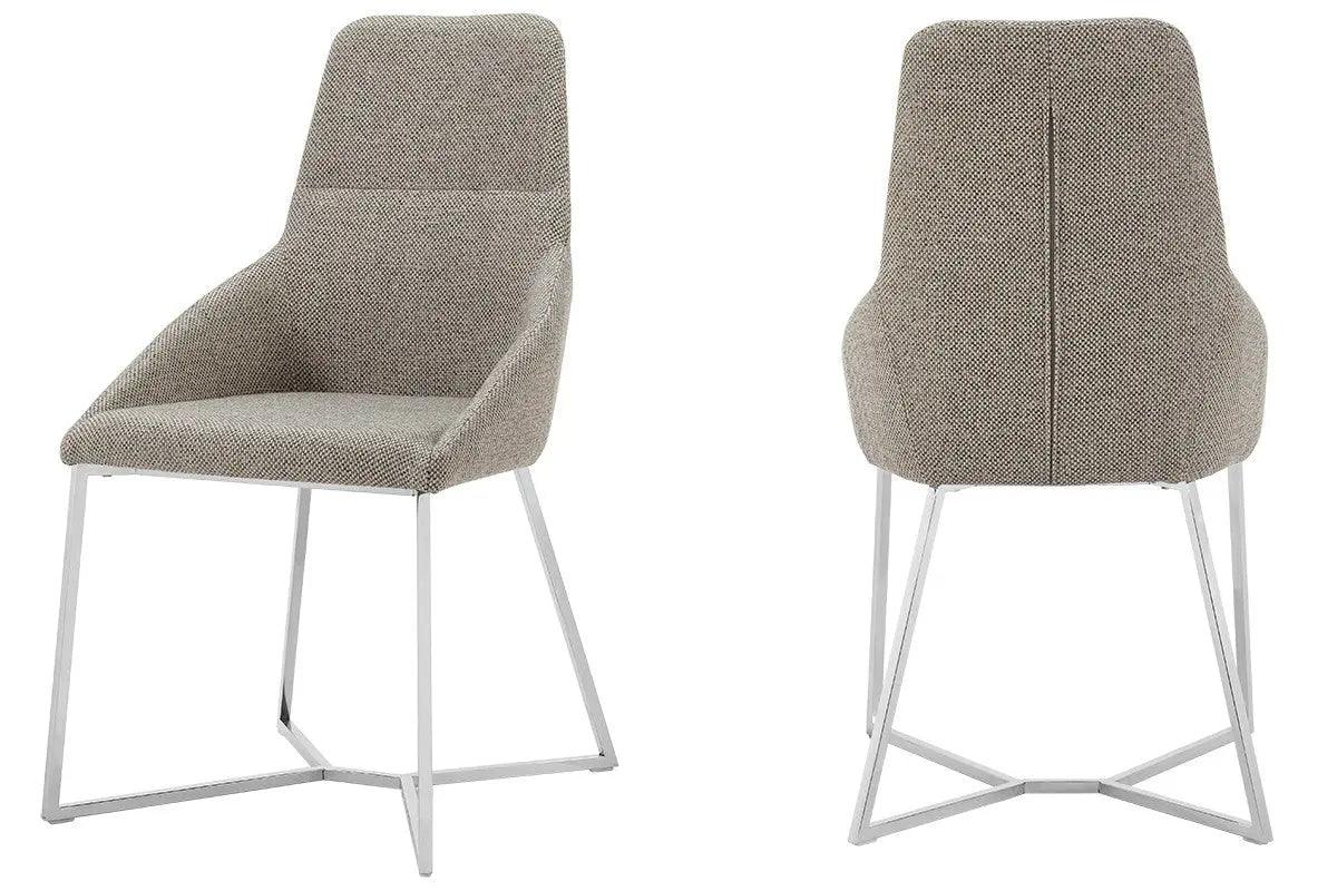 Vig Furniture - Stark Modern Light Grey Fabric Dining Chair (Set Of 2) - Vgewf3209Aa