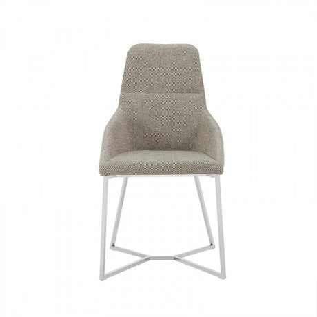 Vig Furniture - Stark Modern Light Grey Fabric Dining Chair (Set Of 2) - Vgewf3209Aa