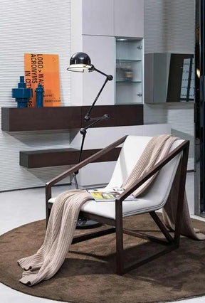 Taranto Modern Brown Leather Lounge Chair Vgwcm511Y-Gry