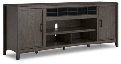 Ashley Grayish Brown Montillan XL TV Stand w/Fireplace Option - W651 - 68 - Home Elegance USA - 1