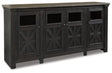 Ashley Black/Gray Tyler Creek Extra Large TV Stand | Home Elegance USA