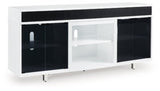 Ashley White/Black Gardoni XL TV Stand w/Fireplace Option - W756 - 68 - Home Elegance USA - 1