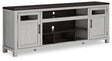 Ashley Gray/Brown Darborn XL TV Stand w/Fireplace Option | Home Elegance USA