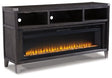 Ashley Gray Todoe W901W1 65" TV Stand with Electric Fireplace | Home Elegance USA