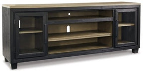 Ashley Black/Brown Foyland XL TV Stand w/Fireplace Option | Home Elegance USA
