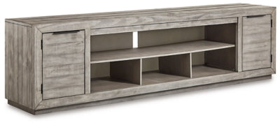 Ashley Gray Naydell XL TV Stand w/Fireplace Option