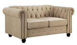 Winifred Transitional Ivory Chenille Sofa and Loveseat by Furniture of America Furniture of America