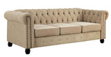 Winifred Transitional Ivory Chenille Sofa and Loveseat by Furniture of America Furniture of America