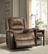 Yandel 1090012 Contemporary Power Lift Recliner in Saddle Color by Ashley Furniture Ashley Furniture