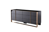 Cartier Modern Black & Rose Gold Bedroom Set – VIG Furniture - Home Elegance USA