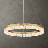 Segovia Round Crystal LED Chandelier - Gold by Uttermost - View 2