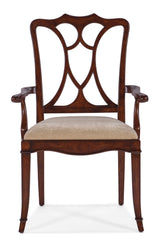 Charleston Upholstered Seat Arm Chair (Set of 2) - Dark Brown by Hooker Furniture - View 4