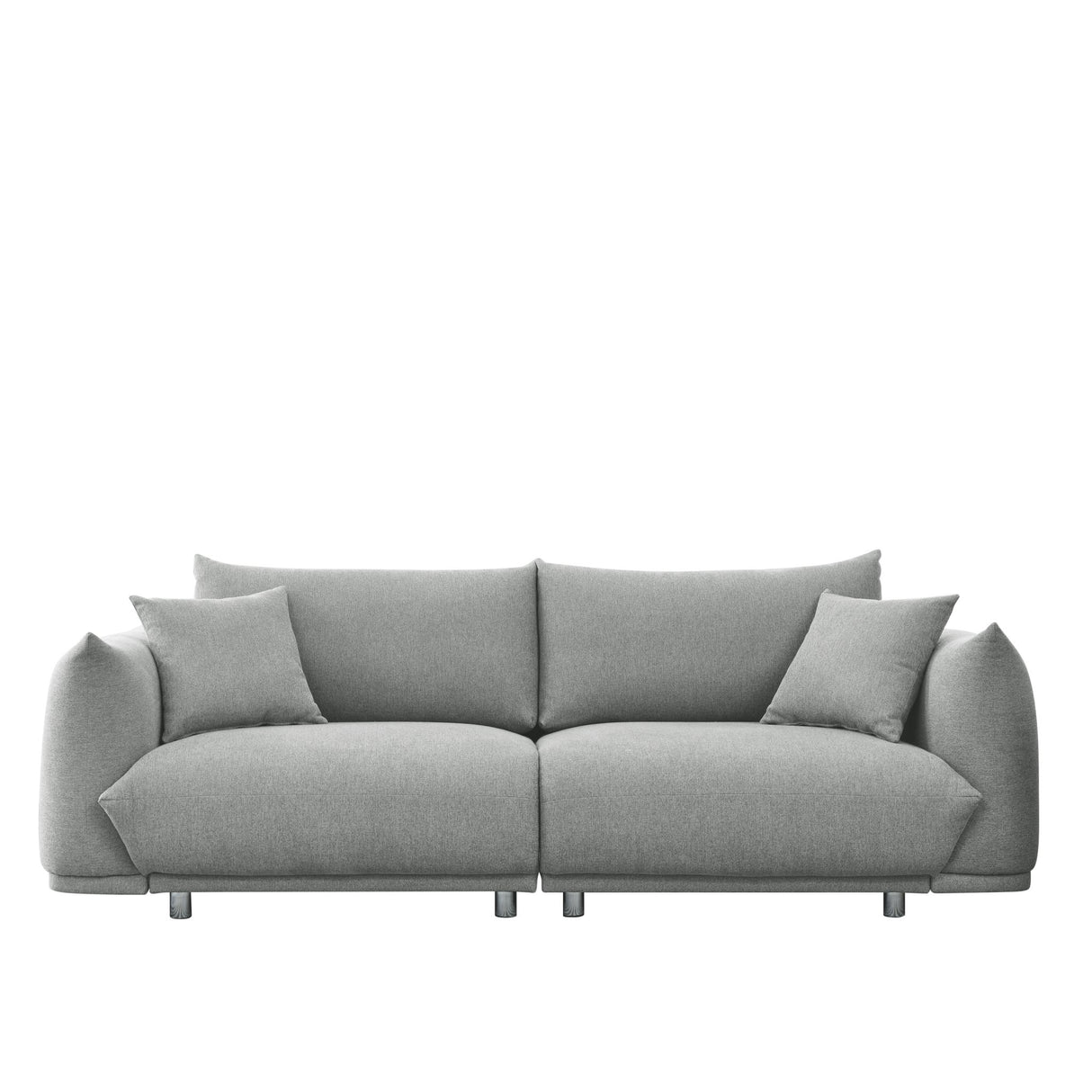 90.5'' Modern Couch for Living Room Sofa,Solid Wood Frame and Stable Metal Legs, 2 Pillows, Sofa Furniture for Apartment - W1193S00025 - image - 5