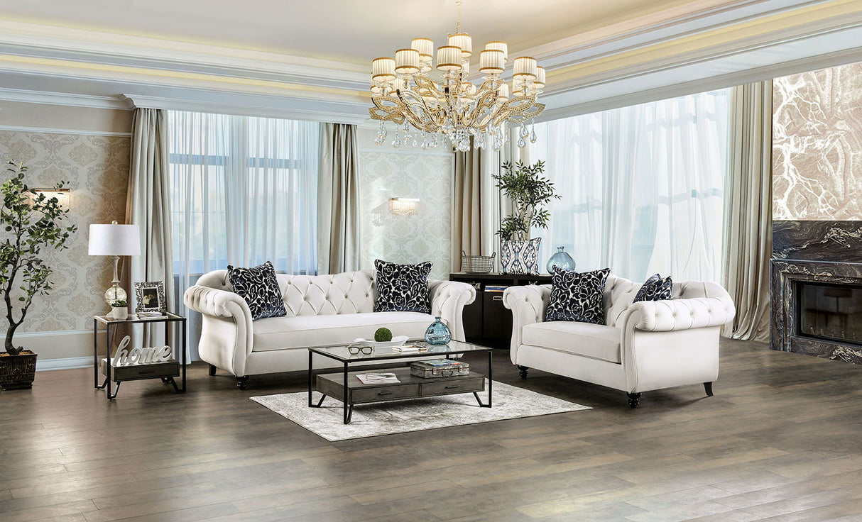 Antoinette - Sofa & Loveseat - White - SM2228 - 2PC - Home Elegance USA - 1