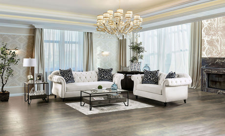 Antoinette - Sofa & Loveseat - White | Home Elegance USA