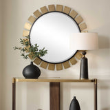 Toluca Round Mirror Brass - Gold by Uttermost - View 2