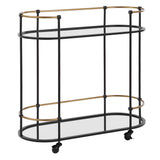 Andre Iron Bar Cart - Black by Uttermost - View 3