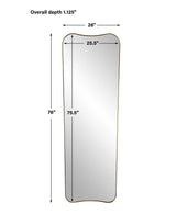Belvoir Large Mirror Antique Brass - Yellow by Uttermost - View 6