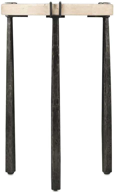 Driftwood Metal Spot Table Beige / Gray - Beige / Dark Gray by Hooker Furniture - View 4