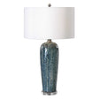 Maira Ceramic Table Lamp - Blue / White by Uttermost - View 1