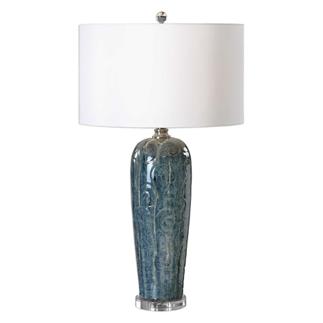 Maira Ceramic Table Lamp - Blue / White by Uttermost - View 1