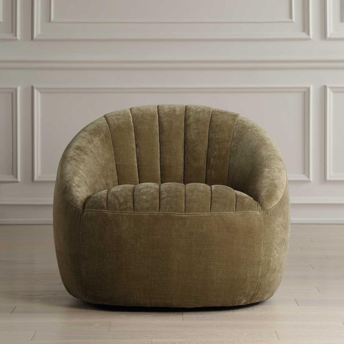 Narrows Swivel Chair - Green by Uttermost - View 2