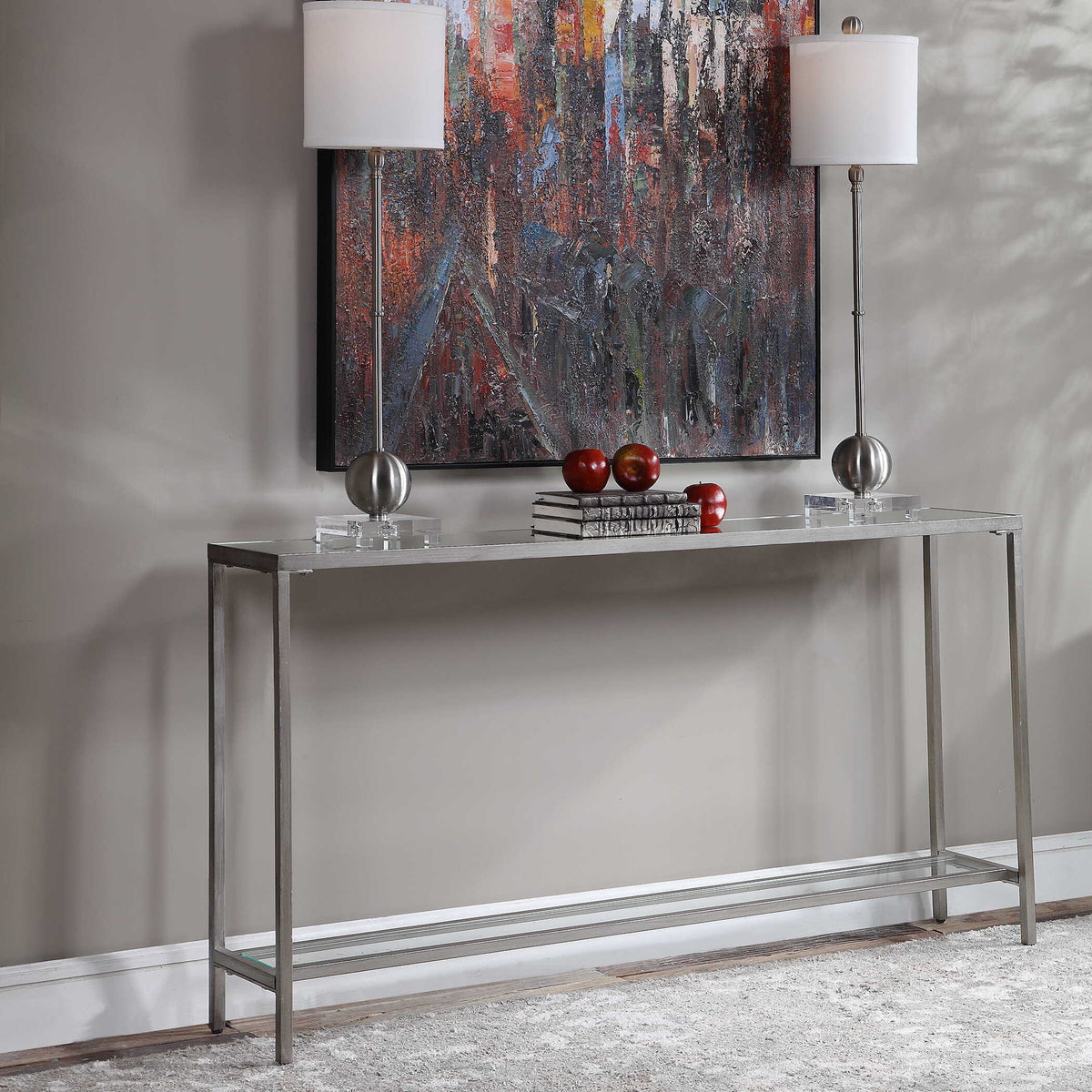 Hayley Console Table - Silver by Uttermost - View 5