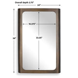 Fischer Curved Edge Mirror - Bronze by Uttermost - View 6