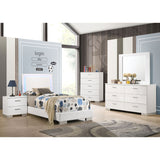 Dulcey White High Gloss 4-piece Twin Bedroom Set