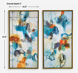 Casual Moments Framed Abstract Art (Set of 2) - Blue by Uttermost - View 6