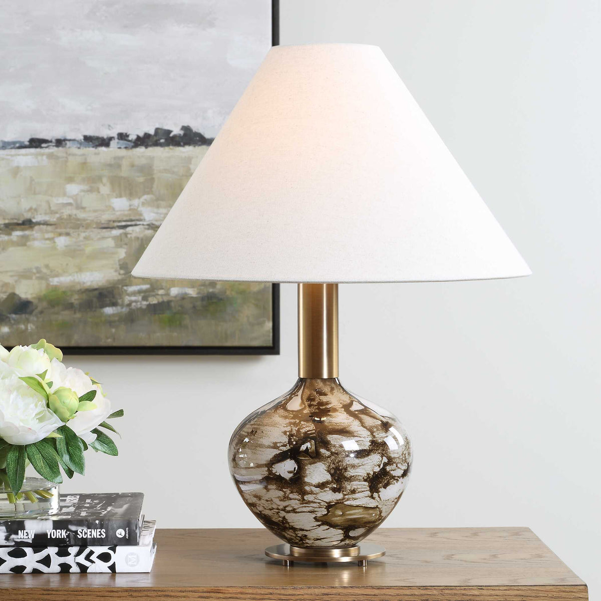 Montagu Table Lamp - Dark Brown by Uttermost - View 2