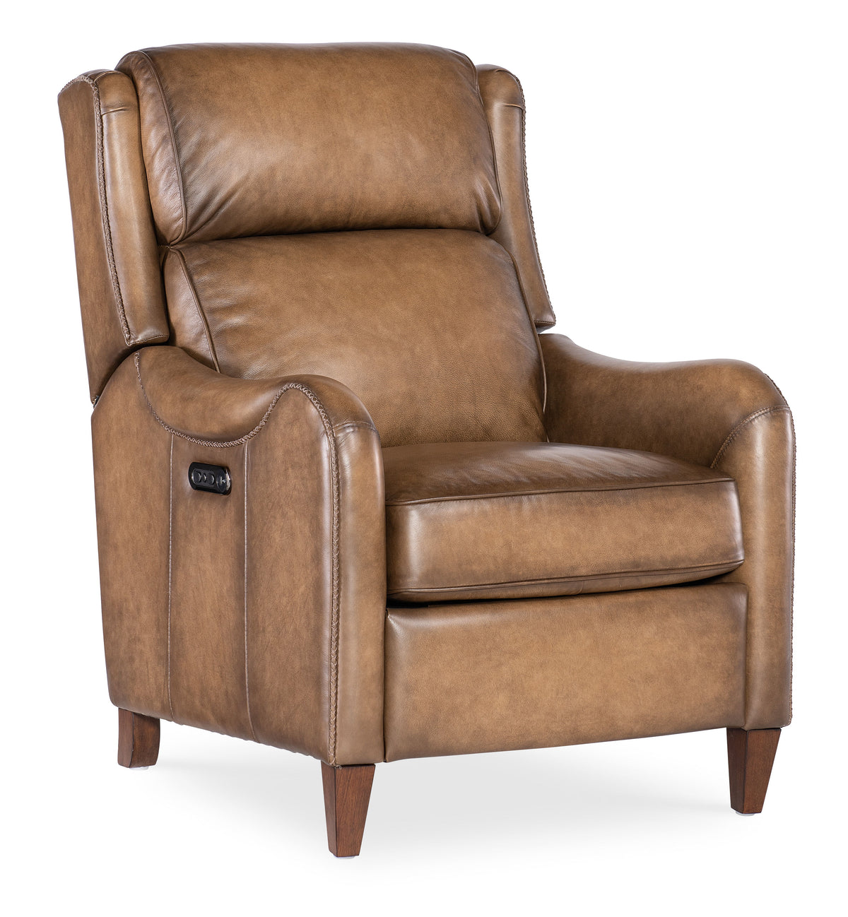 Carrington Power Recliner With Power Headrest - Light Brown by Hooker Furniture - View 1