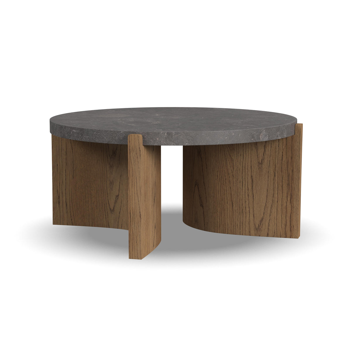 Eclipse Round Coffee Table - Light Brown / Dark Gray | Flexsteel