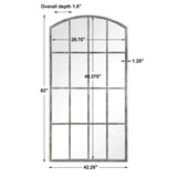 Amiel Arched Mirror Ivory - Silver / White by Uttermost - View 9