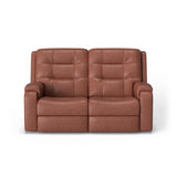 Arlo Transitional Leather Power Reclining Loveseat | Flexsteel