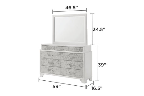 Soul Modern Style King 4PC Bedroom Set Made with wood in White (CA Inventory) - sold by Home Elegance USA