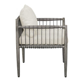 Borneo Outdoor Dining Chair - White / Dark Gray by Uttermost - View 8