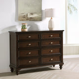 Berwick Dark Oak 8-drawer Dresser Cabinet