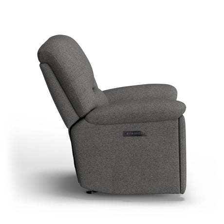 Plush Transitional Fabric Power Gliding Recliner With Power Headrest & Lumbar | Flexsteel