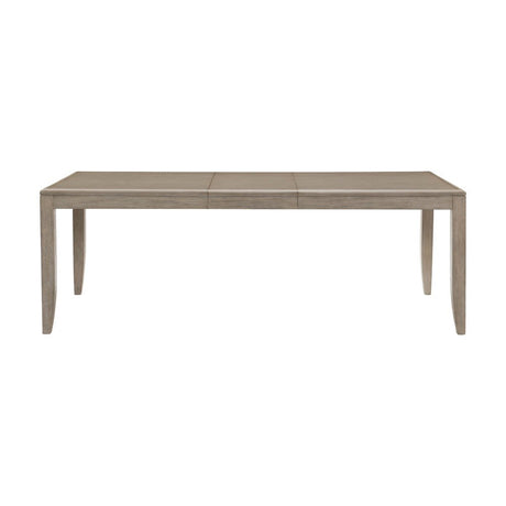 Modern Contemporary 86-inch Dining Table Gray Finish 1pc Separate Extension Leaf Wooden Furniture