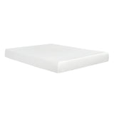 Plush 8-Inch Gel Memory Foam Mattress for Queen Size Bed, Polyester Aloe Vera Cover, White