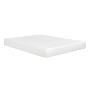 Plush 8-Inch Gel Memory Foam Mattress for Queen Size Bed, Polyester Aloe Vera Cover, White
