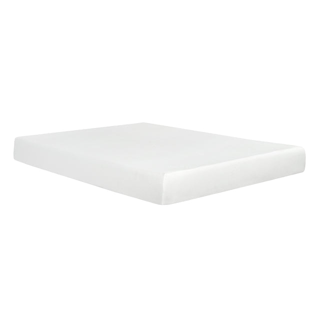 Plush 8-Inch Gel Memory Foam Mattress for Queen Size Bed, Polyester Aloe Vera Cover, White